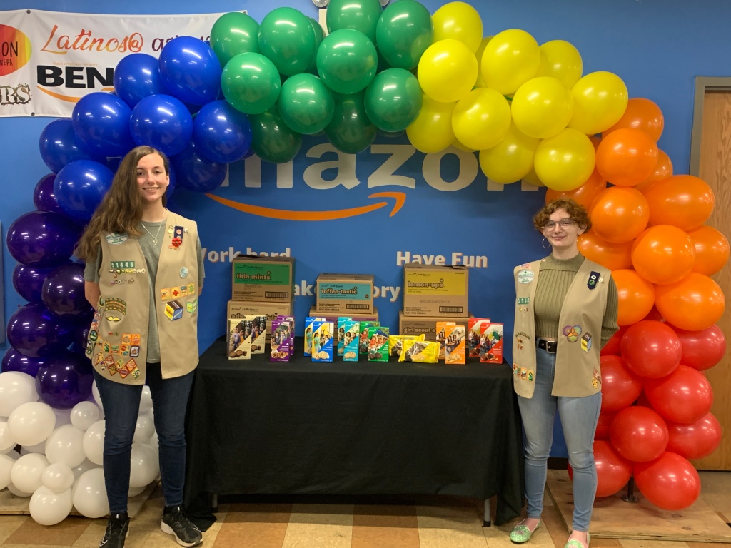 Girl Scouts and Amazon.